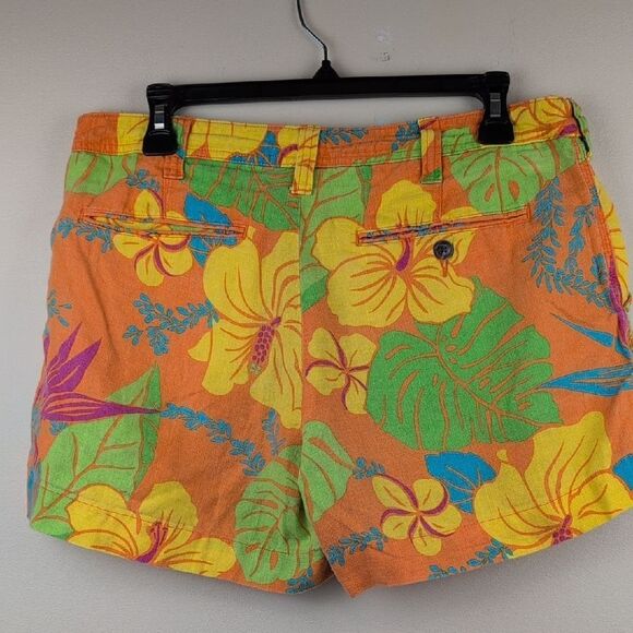 Polo Ralph Lauren Tropical Floral Shorts Size 8 Linen Blend Classic Summer - Picture 8 of 12